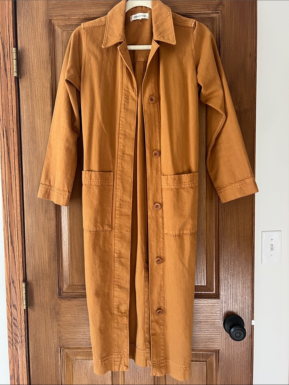 Madewell XS Women's Car Coat in Tobacco denim